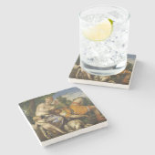 ビーナスとアドニス(Paolo Veronese著) ストーンコースター (横)