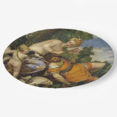 ビーナスとアドニス（Paolo Veronese著） ペーパープレート (アングル)