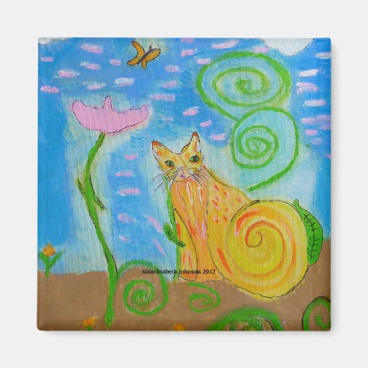 ビーナスカラフルのねこ磁石 マグネット (正面)