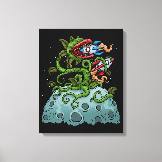 ビーナスフライトラップキッズバブルティーギフト肉食 キャンバスプリント (正面)