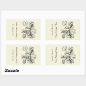 ビーナスフライトラップ蔵書票 長方形シール (シート)