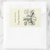 ビーナスフライトラップ蔵書票 長方形シール (バッグ)