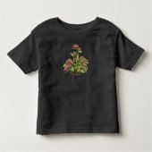 ビーナスフライ捕獲植物肉食植物ビーナスフライ トドラーTシャツ (正面)