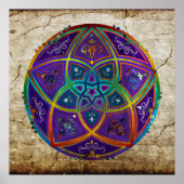 ビーナスフラワーオブラヴ美術オリエンタルアンティークリラ ポスター (正面)