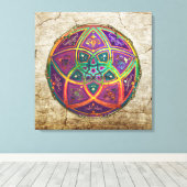 ビーナスフラワーオブラヴ美術オリエンタルアンティーク金ゴールド キャンバスプリント (インサイチュ (ウッドフロア))