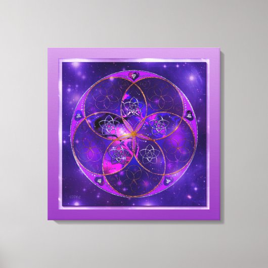 ビーナスフラワーオブラヴ美術宇宙 キャンバスプリント (正面)