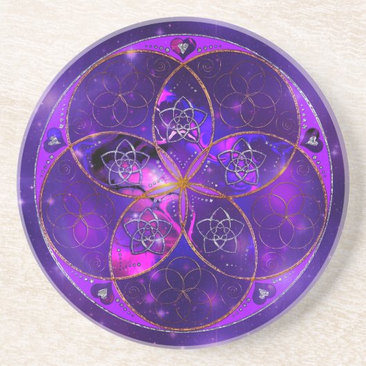ビーナスフラワーオブラヴ美術宇宙 コースター (正面)