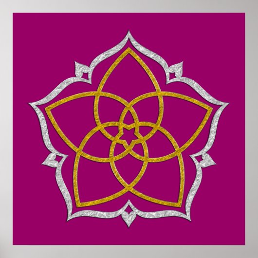 ビーナスフラワー/ヴェヌスブルメロータス金ゴールドシルバー ポスター (正面)