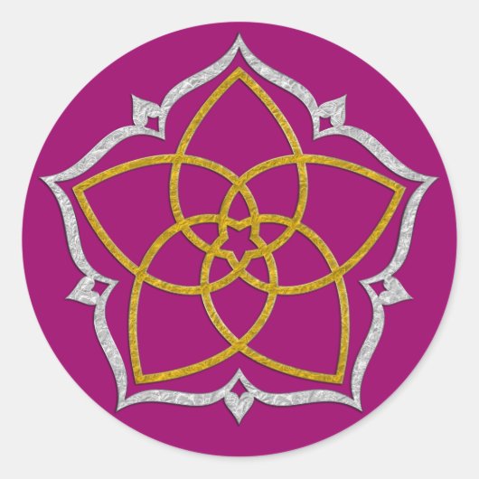 ビーナスフラワー/ヴェヌスブルメロータス金ゴールドシルバー ラウンドシール (正面)