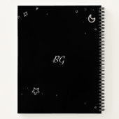 ビーナスライブラモノグラムコズミックタイポグラフィ クール ノートブック (裏面)