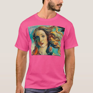 ビーナス誕生ボッティチェリ変身 Tシャツ