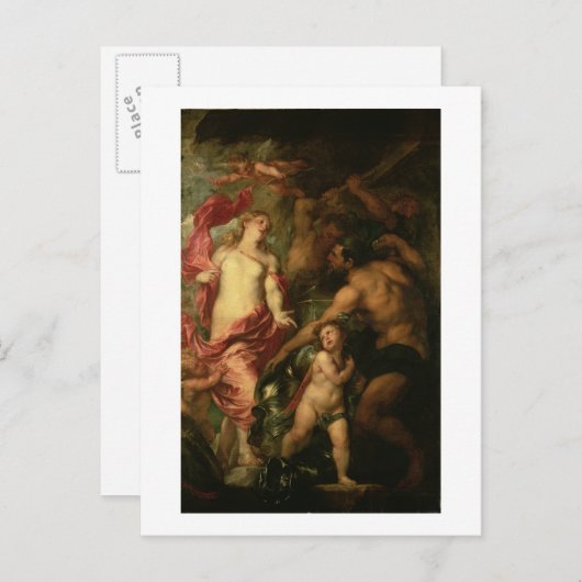 ビーナス頼スのアエネアスの鎧のためのバルカン(油) ポストカード (正面/裏面)