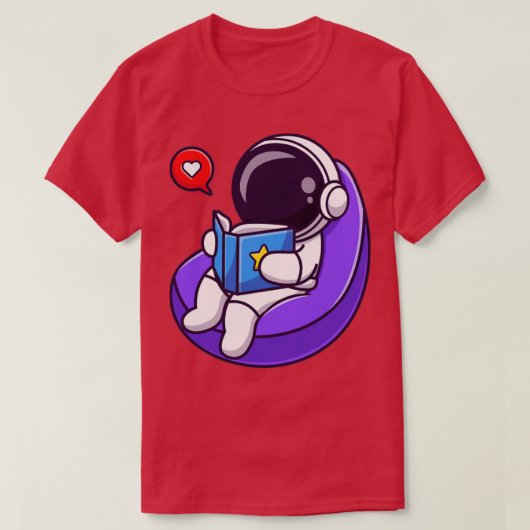 ビーナバ読ッグ漫画に関する宇宙飛行士の本 Tシャツ (デザイン正面)