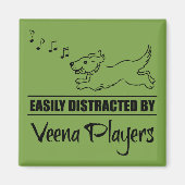 ビーナランニング選手に気を取られやすいの犬 マグネット (正面)