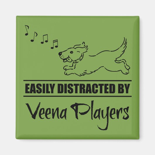 ビーナランニング選手に気を取られやすいの犬 マグネット (正面)