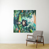 ビーニーの可愛いカラフルフクロウ タペストリー (インサイチュ(横))