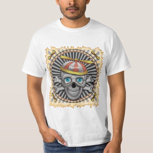 ビーニーハット スカル Tシャツ (正面)