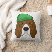 ビーニー付き犬 クッション (ブランケット)