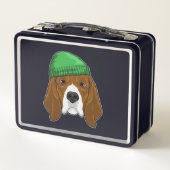ビーニー付き犬 メタルランチボックス (裏面)