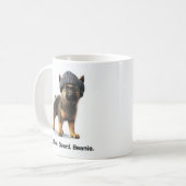 ビーニー・スワガーとヒップスター・ドイツの羊飼い コーヒーマグカップ (正面左)