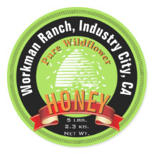 ビーハイブとカスタム文字ラウンド蜂蜜ジャー