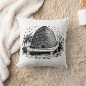 ビーハイブとハチ#1紋章ヴィンテージ クッション (ブランケット)