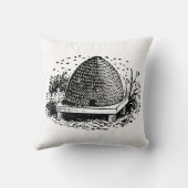 ビーハイブとハチ#1紋章ヴィンテージ クッション (裏面)