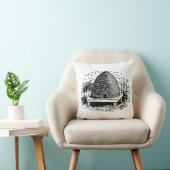 ビーハイブとハチ#1紋章ヴィンテージ クッション (椅子)