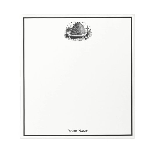 ビーハイブとハチ#1紋章ヴィンテージ ノートパッド (正面)