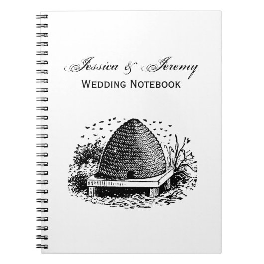 ビーハイブとハチ#1紋章ヴィンテージ ノートブック (正面)