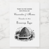 ビーハイブとハチ#1紋章ヴィンテージ フードラベル (シングルラベル)