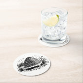 ビーハイブとハチ#1紋章ヴィンテージ ラウンドペーパーコースター (インサイチュ)