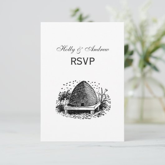 ビーハイブとハチ#1紋章ヴィンテージ 出欠カード (スタンド正面)