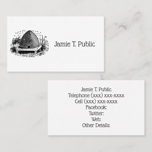 ビーハイブとハチ#1紋章ヴィンテージ 名刺