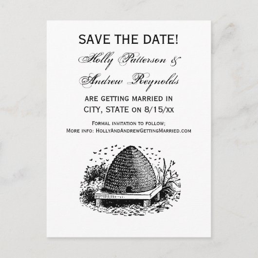 ビーハイブとハチ#1紋章ヴィンテージ 案内ポストカード (正面)