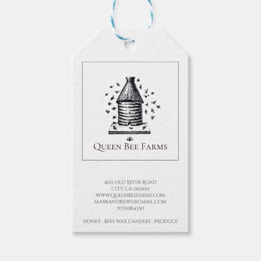 ビーハイブとビーズファーム ギフトタグ (正面)