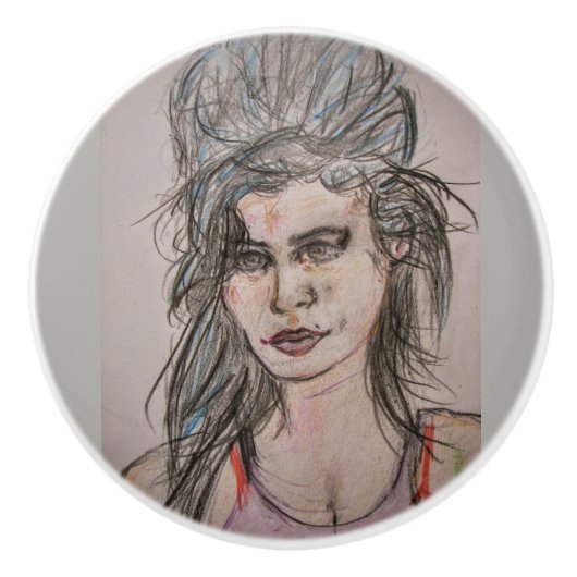 ビーハイブガール歩く セラミックノブ (正面)