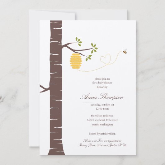 ビーハイブシャワー/パーティの招待状 招待状 (正面)