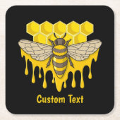 ビーハイブハニー スクエアペーパーコースター (正面)