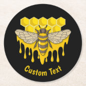 ビーハイブハニー ラウンドペーパーコースター (正面)