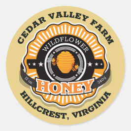 ビーハイブ日が差すことハニー金ゴールドクラシックラウンドステッカー ラウンドシール