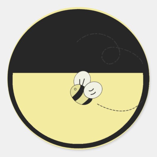 ビーハッピーのまわりに封筒用シールシール ラウンドシール (正面)