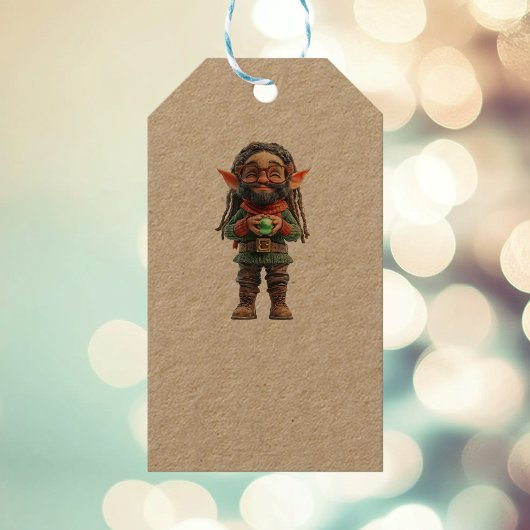 ビーハッピークリスマス小妖精や小人クラフトギフトラベル ギフトタグ