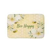 ビーハッピーバンブルビーズイエローハニカム甘い バスマット (正面)