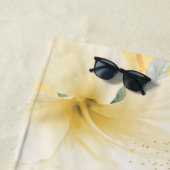 ビーハッピーバンブルビーズイエローハニカム甘い ビーチタオル (インサイチュ)