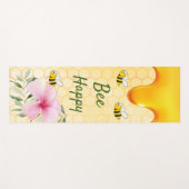 ビーハッピーバンブルビーズイエローハニカム甘い ヨガマット (正面(横))