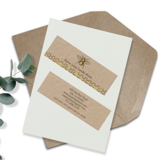 ビーハニカムキャンドルメーカークラフト スキニー名刺