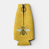 ビーハニカムモノグラムミツバチの巣箱 ボトルクーラー (裏面)