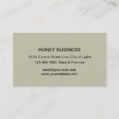 ビーハニーセラーアピアリストイエロー金ゴールドヘキサゴン 名刺 (裏面)