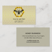 ビーハニーセラーアピアリストイエロー金ゴールドヘキサゴン 名刺 (正面/裏面)